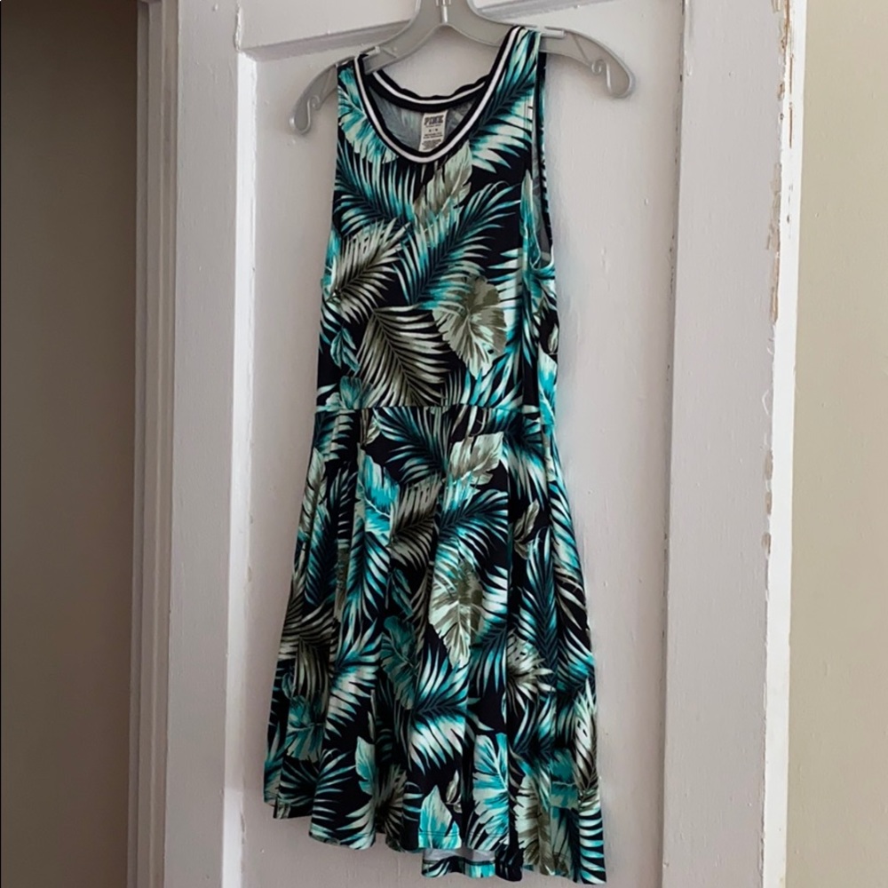 PINK Palm Tree Summer Dress